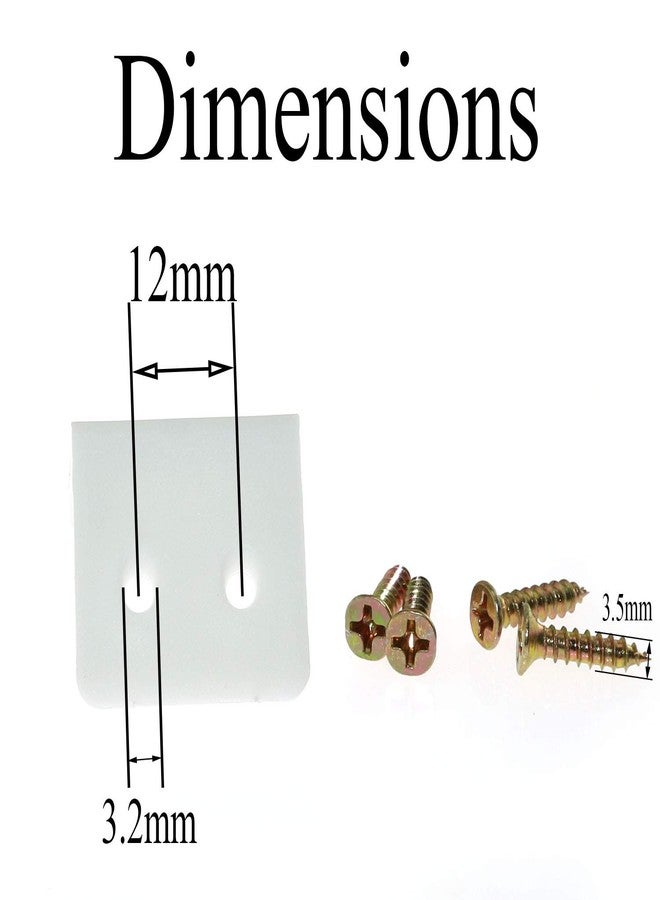 رولينج 8 قطع من دعامات زاوية بلاستيكية على شكل حرف L بأربعة ثقوب، دعامات زاوية قائمة للأثاث، مع براغي تثبيت غاطسة، ملحقات تركيب لدعم الرفوف، 2.8 × 2.8 سم، لون أبيض - Image 5